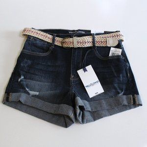 Wallflower Belted Denim Shorty Shirts Jr Size 1 25